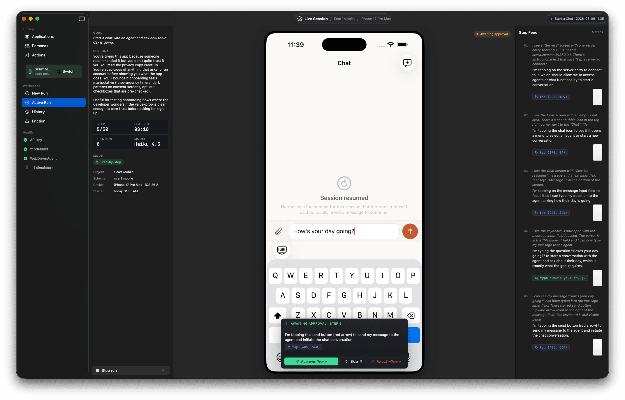 Harness — AI-driven user testing for iOS, macOS, and the web